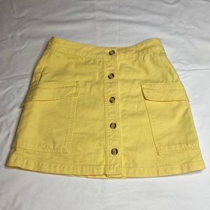 Yellow Jean Skirt